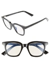 The Book Club The Snatcher In Black Tie Cat-eye Reading Glasses In Black Marker