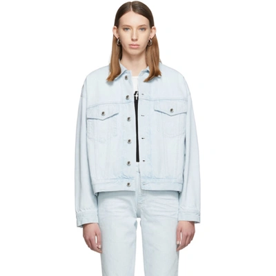 Alexander Wang Bleach Blue Game Jacket In 420 Paleblu