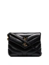 Saint Laurent Monogran Quilted Crossbody Bag - Black