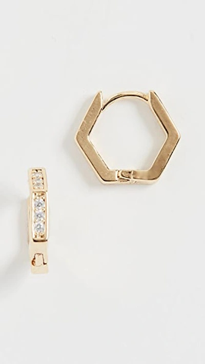 Jules Smith Little Angled Hoops In Gold