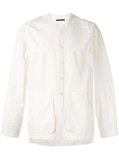 The Viridi-anne Long-sleeve Fitted Shirt In White