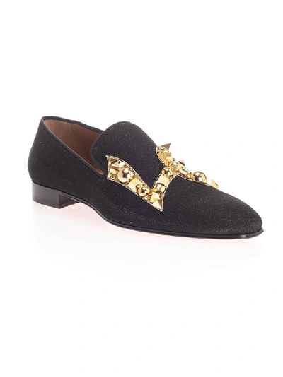 Christian Louboutin Men's Black Suede Loafers