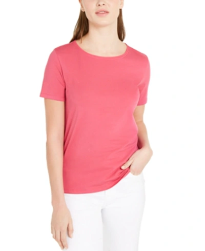 Weekend Max Mara Volto Silk & Cotton Knit Top In Shocking Pink