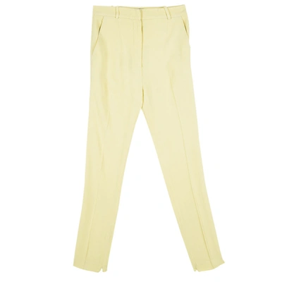 Pre-owned Balenciaga Yellow High Waist Tapered Pants S