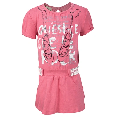 Pre-owned John Galliano Pink Printed Cotton Jersey T-shirt Dress 9 Months