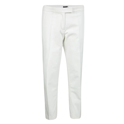 Pre-owned Joseph Off White New Cotton Compact Finley Regular Fit Trousers L
