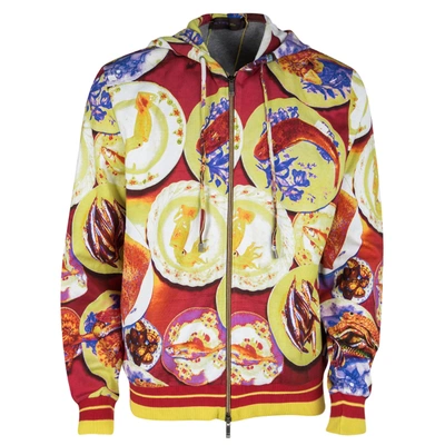 Pre-owned Etro Multicolor Fish Print Print Zip Front Hoodie Xl