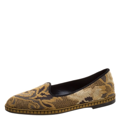 Pre-owned Etro Beige Brocade Loafers Size 37.5