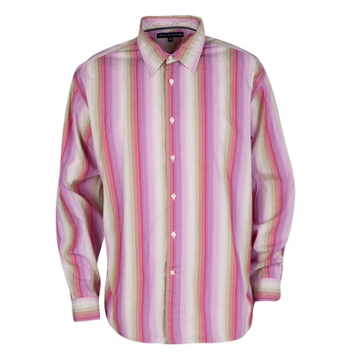 Pre-owned Tommy Hilfiger Multicolor Striped Cotton Long Sleeve Button Front Shirt Xl