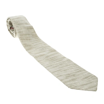 Pre-owned Valentino Garavani Vintage Grey Gradient Print Traditional Silk Tie