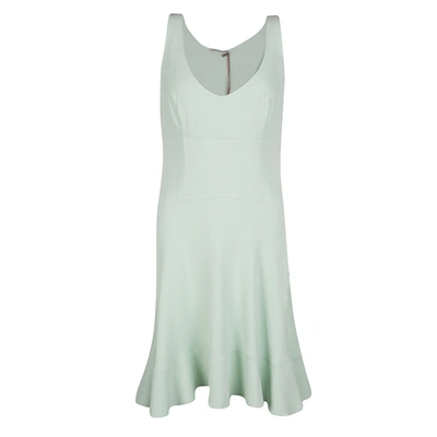Pre-owned Ermanno Scervino Mint Green Sleeveless Fit And Flare Dress M