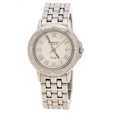 Pre-owned Raymond Weil Silver Stainless Steel Tango 5630 Women's Wristwatch 39 Mm