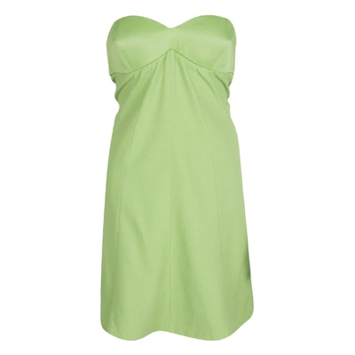Pre-owned Emporio Armani Green Strapless Dress M