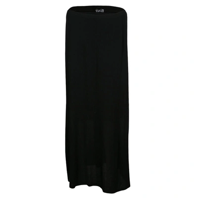 Pre-owned M Missoni Black Knit Elasticized Waist Midi Skirt M