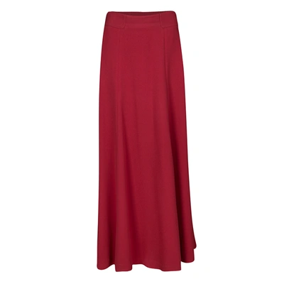 Pre-owned Tory Burch Red Madyn Crepe A Line Maxi Skirt S