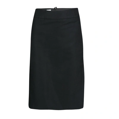 Pre-owned Armani Collezioni Black Slit Detail Pencil Skirt M