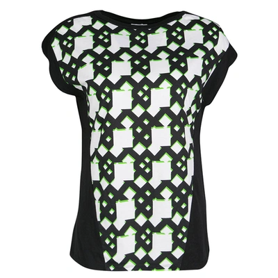 Pre-owned Peter Pilotto Black Geometric Print T-shirt S