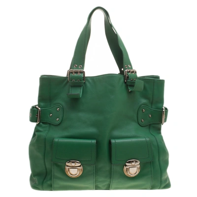 Pre-owned Marc Jacobs Green Leather Stella Tote