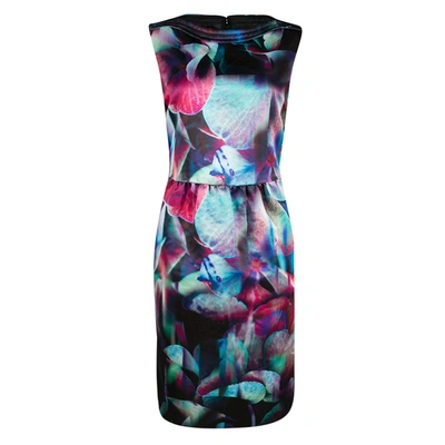 Pre-owned Emporio Armani Multicolor Digital Floral Print Sleeveless Dress M