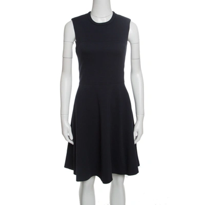 Pre-owned Joseph Navy Blue Wool Jersey Paneled Sleeveless Milano Dora Dress S