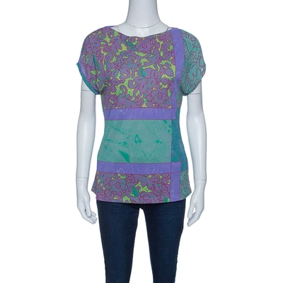 Pre-owned Etro Multicolor Paisley Printed Top L