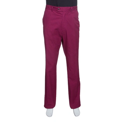 Pre-owned Ch Carolina Herrera Purple Cotton Straight Fit Trousers 3xl