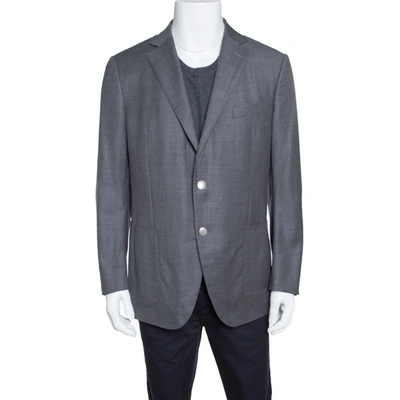 Pre-owned Ermenegildo Zegna Grey Wool Tailored Street Blazer Xl