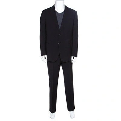 Pre-owned Armani Collezioni Navy Blue Wool Tailored Suit Xxl