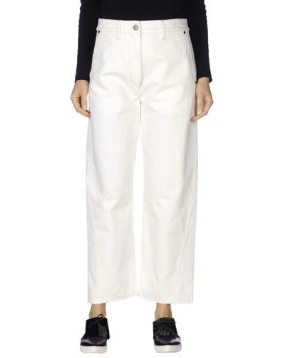 Lemaire Denim Pants In White
