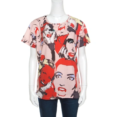Pre-owned Marc Jacobs Multicolor Embellished Eye Detail Pop Art Face Printed Cotton T- Shirt Xs/s