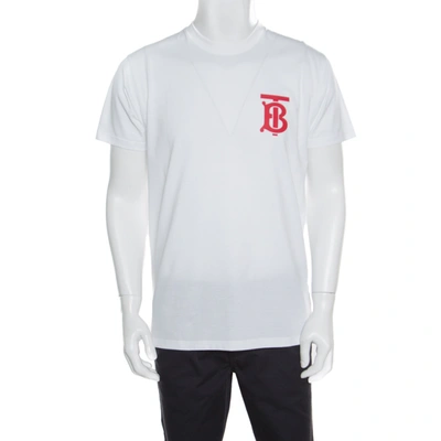 Pre-owned Burberry White B Series Monogram Logo Detail Limited Edition Crew Neck T Shirt Xxs