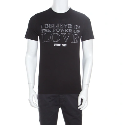 Pre-owned Givenchy Black Cotton Power Of Love T-shirt Xs