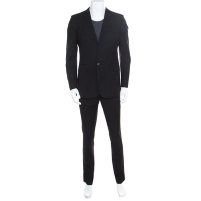 Pre-owned Burberry London Black Wool Tailored Suit M
