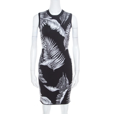 Pre-owned Alexander Wang T By  Black Hawaiian Jacquard Sleeveless Bodycon Dress S