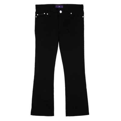 Pre-owned Victoria Beckham White Star Bootcut Jeans M In Black