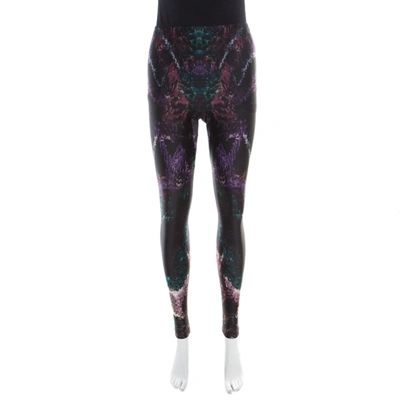 Pre-owned Alexander Mcqueen Multicolor Digital Print Leggings L