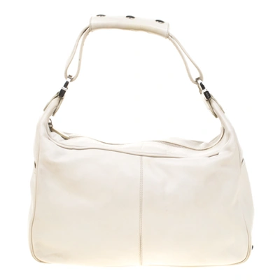 Pre-owned Tod's Off-white Leather Hobo