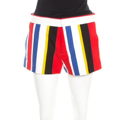 Pre-owned Marni Multicolor Wide Striped Cotton Shorts S