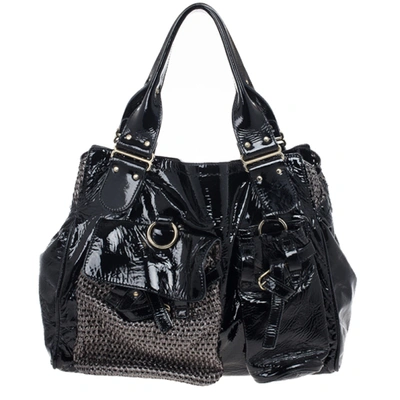 Pre-owned Chloé Patent Leather Ada Tote In Black