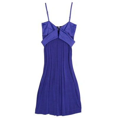 Pre-owned Just Cavalli Purple Empire Waist Dress M