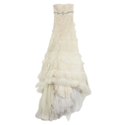 Pre-owned Elie Saab Couture Wedding Dress Xs In White