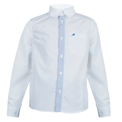 Pre-owned Simonetta Mini White Pinstripe Shirt 5 Yrs