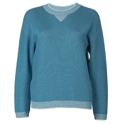 Pre-owned Sonia Rykiel Blue Shimmer Sweater S