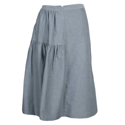 Pre-owned Marni Grey Gathered Cotton Skirt S