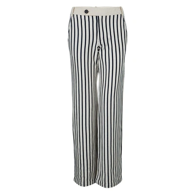 Pre-owned Derek Lam 10 Crosby  Striped Cotton Trousers S In Cream