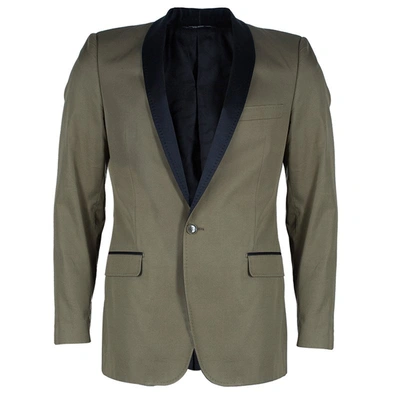 Pre-owned Dolce & Gabbana Men's Contrast Lapel Blazer M In Multicolor