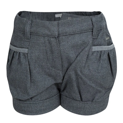 Pre-owned Chloé Grey Textured Cotton Shorts 18 Months