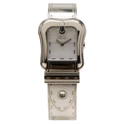 Pre-owned Fendi Women's Wristwatch 23mm In White