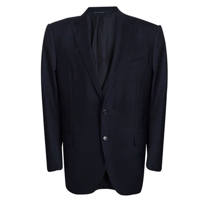 Pre-owned Ermenegildo Zegna Navy Blue Wool Regular Fit Mila Blazer Xxxl