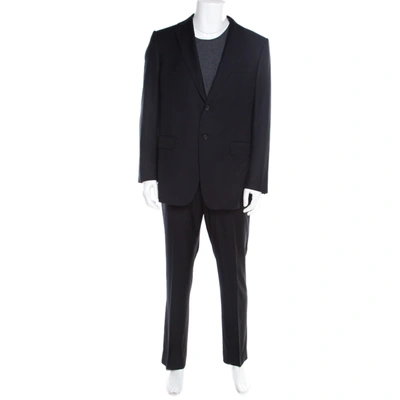 Pre-owned Dunhill Navy Blue Wool Tailored Slim Fit Suit Xl